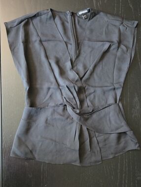 Express Black Twist-Front Top